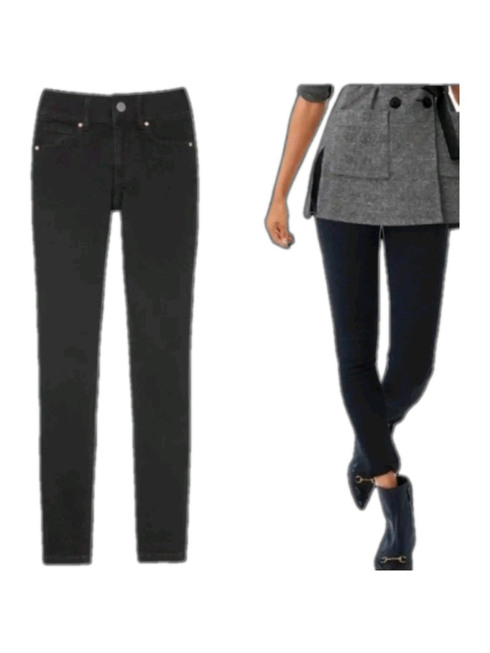 Cabi Cinch Skinny Jeans Womens 12 Black High Rise Stretch Denim Style 3748